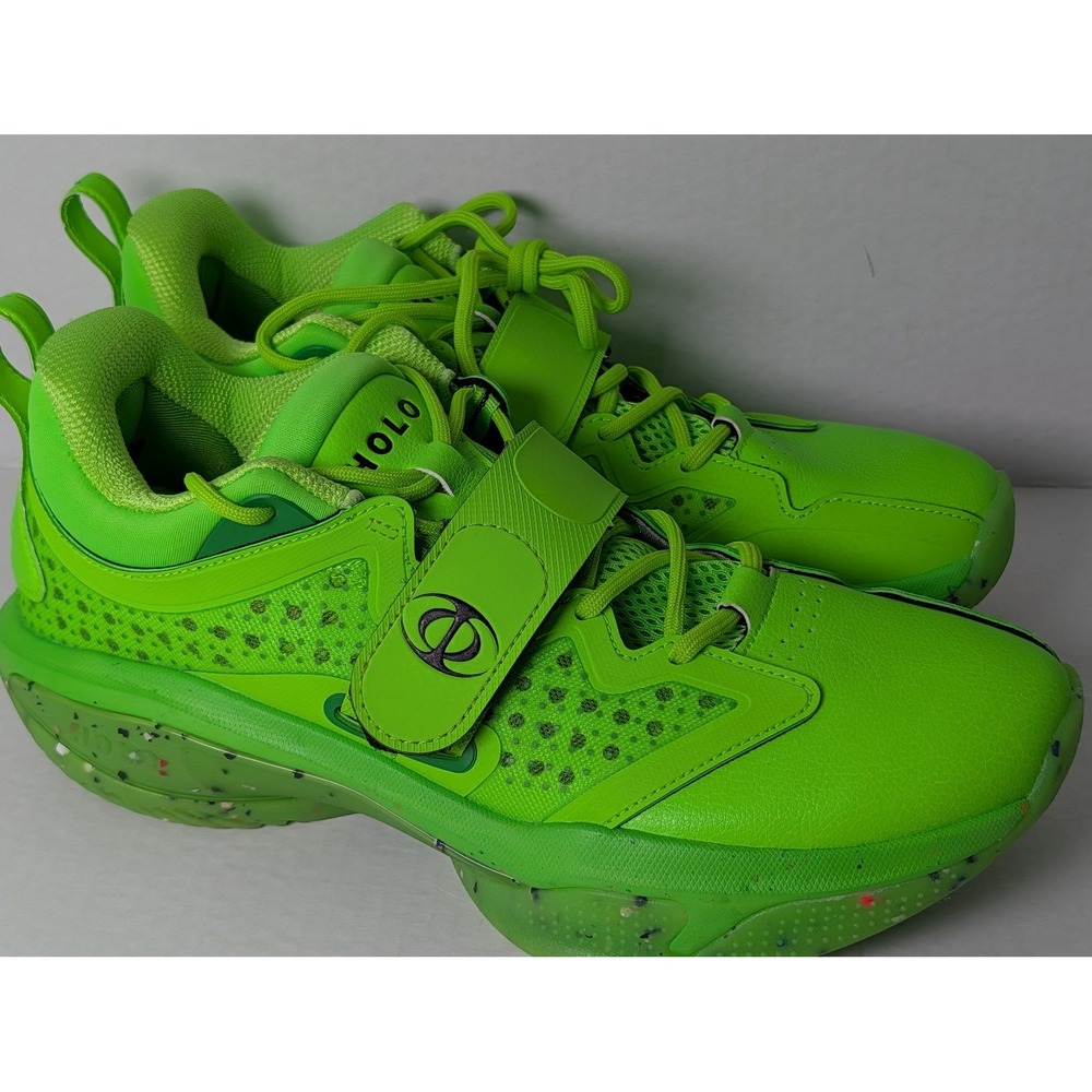 HOLO IO:1 Basketball Shoes Men's Size 10 Neon Green Strap Sneakers HM123637